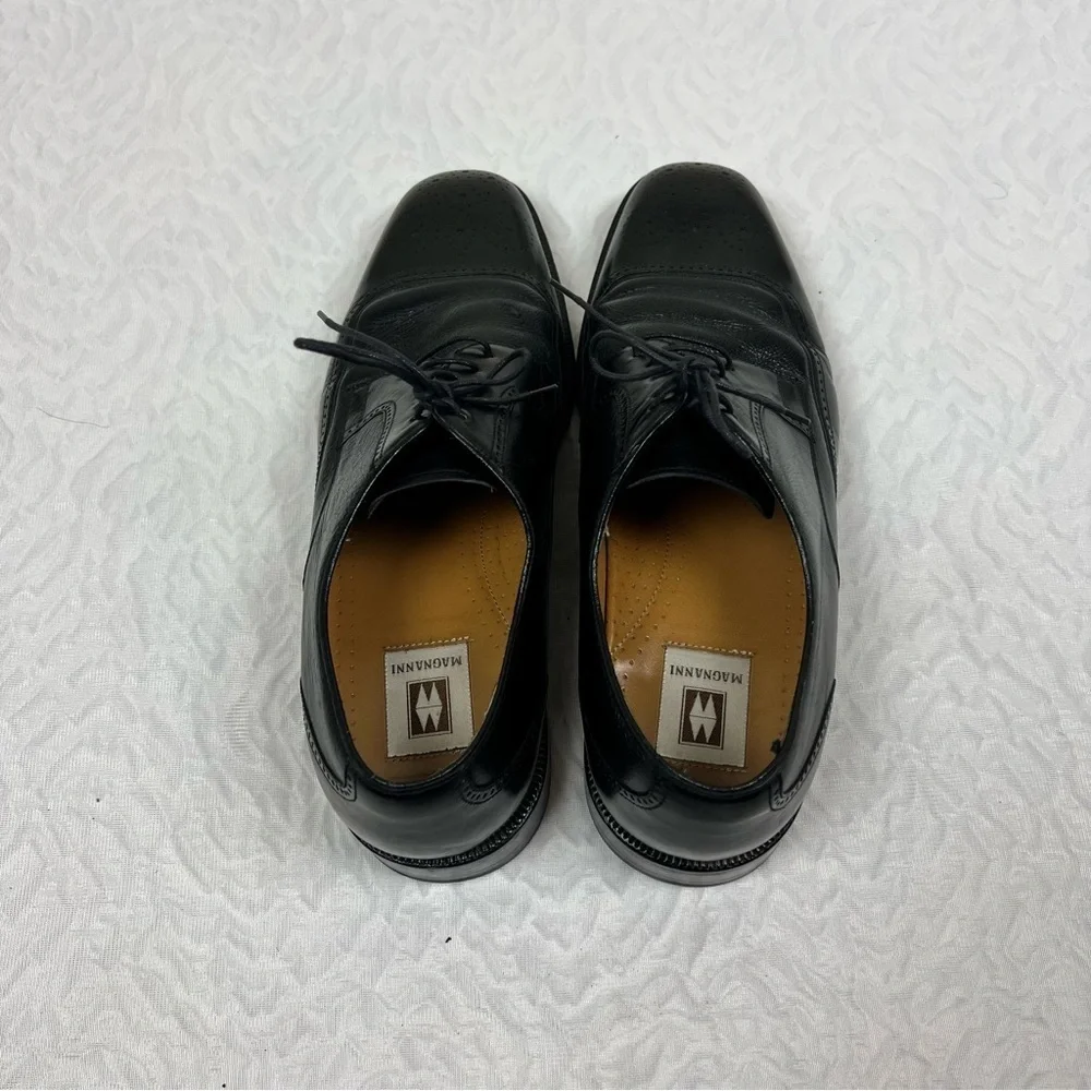 Magnanni Men’s  Black Leather Oxford Dress Shoes Classic Brogue Lace Up
